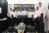 The young engineers of the KA RaceIng Team from Karlsruhe Institute of Technology with their racing car