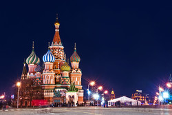 Red Square in Moscow at night