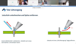 Screenshot of the Ersa webinar "Hand soldering - First Steps" on 06 May 2020