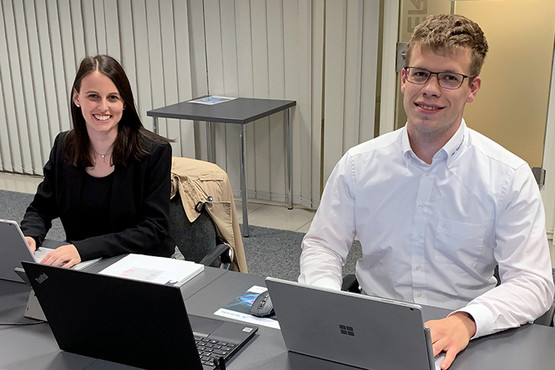 Support and organization team of the online event “Soldering in Electronics Manufacturing”: Laura Schulz and Nicolai Böhrer, Ersa GmbH